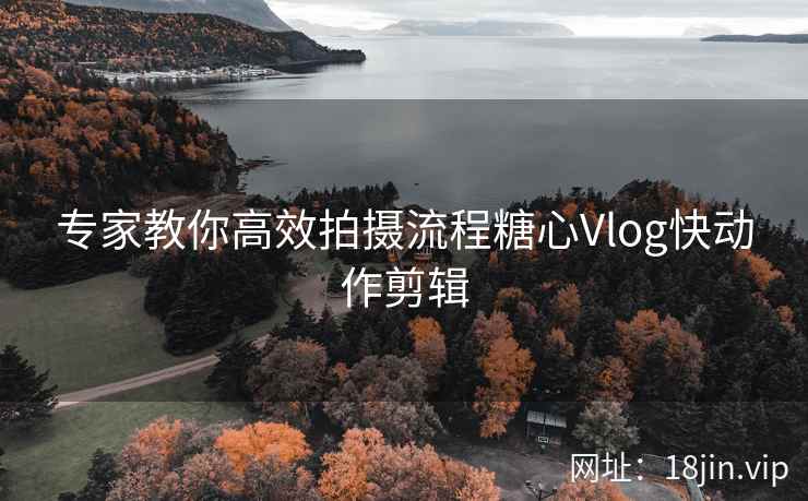 专家教你高效拍摄流程糖心Vlog快动作剪辑