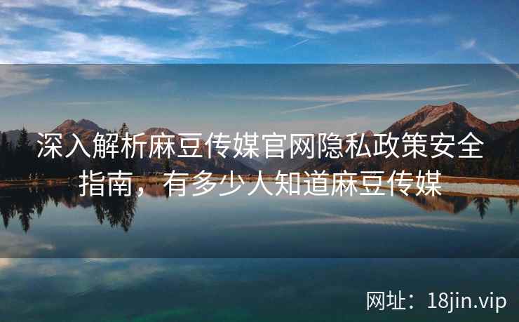 深入解析麻豆传媒官网隐私政策安全指南，有多少人知道麻豆传媒