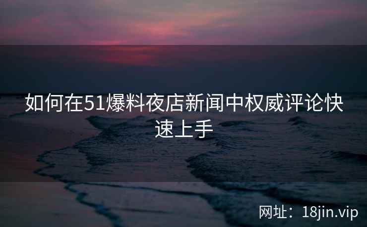 如何在51爆料夜店新闻中权威评论快速上手