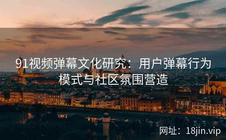 91视频弹幕文化研究：用户弹幕行为模式与社区氛围营造